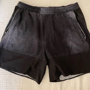 Black 7 inch Lululemon shorts